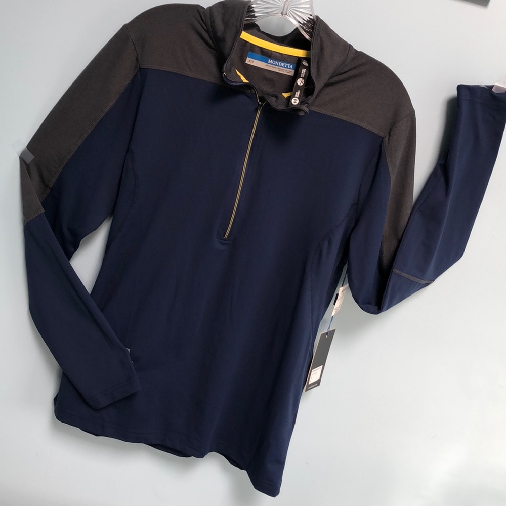 NWT Modetta Men’s Athletic Shirt navy and gray